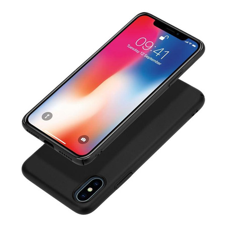 Crong Smooth Skin - Etui iPhone Xs / X (czarny)