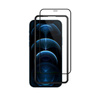 Crong 3D Armour Glass antibactérien - Verre trempé 9H pour iPhone 12 / iPhone 12 Pro plein écran + cadre d'installation