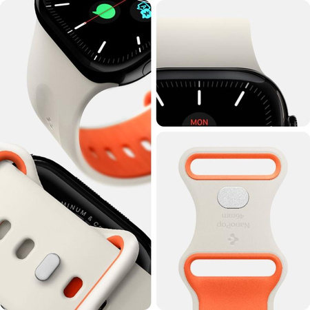 Spigen Nano Pop – Armband für Apple Watch 44/45/46/49 mm (Orange Beige)