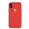 Silikonové pevné pouzdro Ferrari - pouzdro pro iPhone Xs / X (červené)