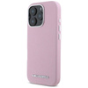 Karl Lagerfeld Saffiano Full Wrapped Elongated Metal Logo MagSafe - Hülle für iPhone 16 Pro Max (rosa)