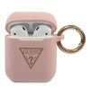Guess Silicone Triangle Logo - Airpods Case (pink)