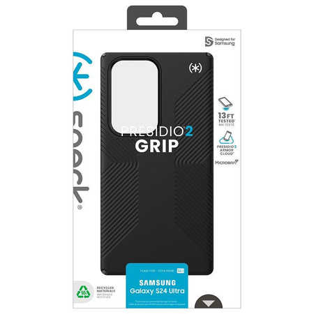 Speck Presidio2 Grip - Samsung Galaxy S24 Ultra Case (Black/Slate Grey/White)