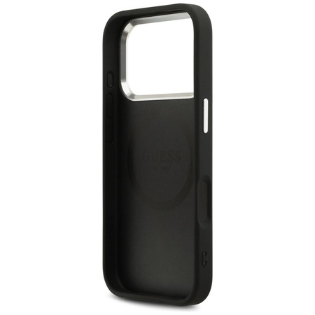 ETUI DO IPHONE 17 PRO do MAGSAFE GUESS ORYGINALNE CZARNE SKÓRZANE MODNE