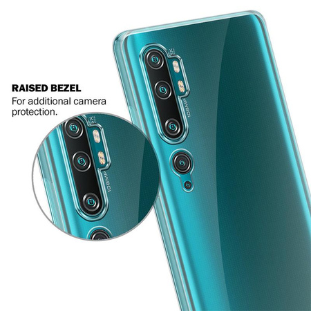 Crong Crystal Slim Cover - Custodia per Xiaomi Mi Note 10 / Mi Note 10 Pro (Trasparente)