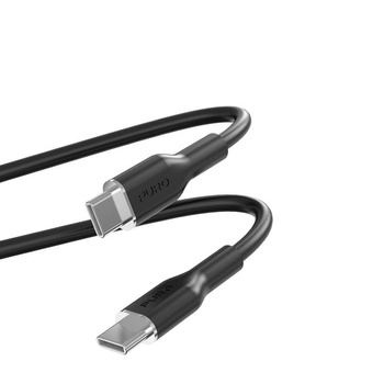 PURO ICON Soft kábel - USB-C USB-C 1,5 m (fekete)