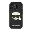 Karl Lagerfeld 3D Gummi Karl`s Kopf - iPhone 14 Pro Max Tasche (schwarz)