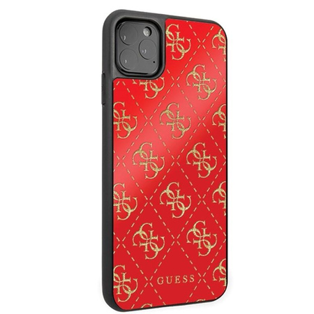 Guess 4G Double Layer Glitter Case - iPhone 11 Pro Max Case (Red)