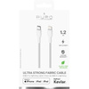 PURO Fabric Ultra Strong - Câble tressé USB-C / Lightning MFi très résistant 1,2m (blanc)