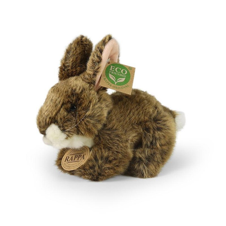 Rappa - Mascotte en peluche réaliste Lapin 17 cm Respect de l'environnement