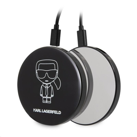 Karl Lagerfeld Bundle Ikonik - Etui pour Apple Airpods 1 / 2 + Power Bank avec miroir