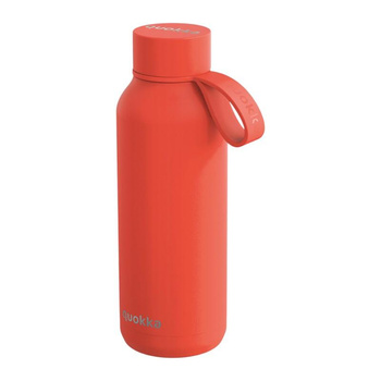 Quokka Solid With Strap - 510 ml Edelstahl-Thermoflasche mit Riemen (Orange)