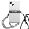 Guess 4G Croix à rayures argentées - Étui pour iPhone 13