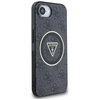 Guess IML Metal Glitter 4G Circle Triangle MagSafe - Case for iPhone 16e (black)
