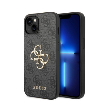 Guess 4G Big Metal Logo - iPhone 15 Tasche (grau)