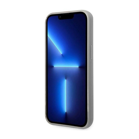 Karl Lagerfeld Monogram Iridescent - Cover for iPhone 14 Pro (silver)