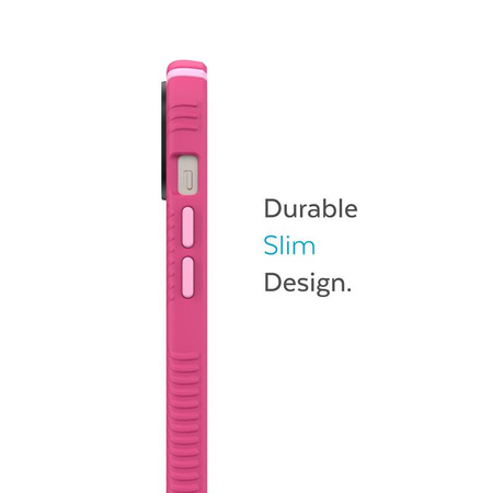 Speck Presidio2 Grip MagSafe - protiskluzové pouzdro pro iPhone 14 / iPhone 13 (Digitalpink / Blossompink / White)