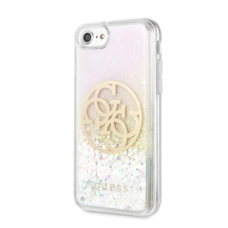 Guess Gradient Liquid Glitter Circle Logo - Coque iPhone SE 2020 / 8 / 7