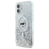 Karl Lagerfeld Liquid Glitter Choupette Head MagSafe - Hülle für iPhone 16 (transparent)