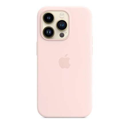 Apple Silikonhülle - Silikonhülle mit MagSafe für iPhone 14 Pro (kreidebleich)