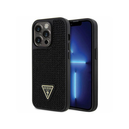 Guess Rhinestone Triangle - pouzdro pro iPhone 14 Pro (černé)