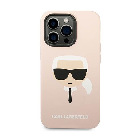 Karl Lagerfeld Silicone Iconic Karl`s Head - Coque iPhone 14 Pro (rose)