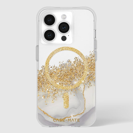 Case-Mate Karat MagSafe - iPhone 15 Pro case decorated with gold (Marble)