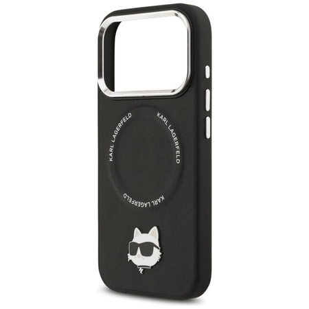 Karl Lagerfeld Choupette Pin MagSafe - Case for iPhone 17 Pro (black)