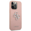 Guess Saffiano 4G Big Silver Logo - Etui iPhone 13 Pro Max (różowy)