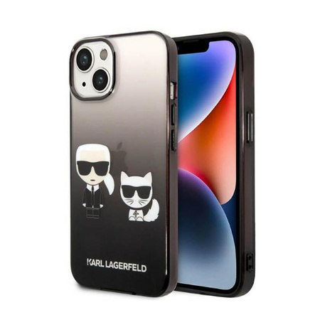 Karl Lagerfeld Gradient Ikonik Karl & Choupette - iPhone 14 Case (black)