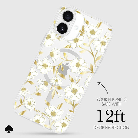Kate Spade New York Protective Gems MagSafe - Hülle für iPhone 16 Plus (Sunshine Floral)