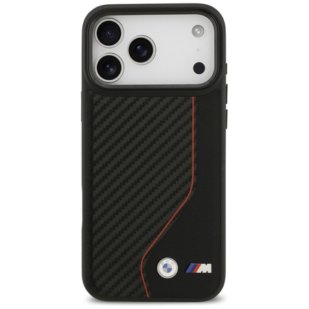 BMW M Carbon Line & Logo MagSafe – Kryt iPhone 17 Pro Max (červený)