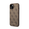 Guess 4G Metall Gold Logo - iPhone 15 Plus Tasche (braun)