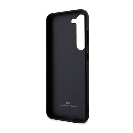 BMW Leather Textured & Stripe - Etui pour Samsung Galaxy S23 (noir)