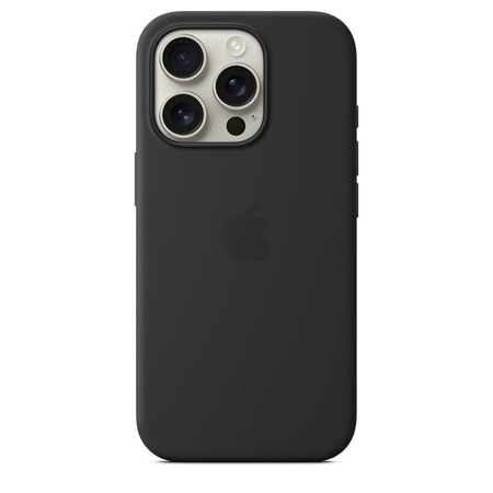 Apple szilikon tok - Szilikon tok MagSafe-rel iPhone 16 Pro készülékhez (fekete)