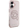 Karl Lagerfeld IML Rhinestones Karl Head - Hülle für iPhone 16 (rosa)