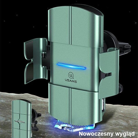 USAMS US-CD133 - Car holder with 10W wireless charging (black)