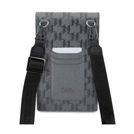 Karl Lagerfeld Saffiano Monogram Choupette - Telefontasche (Silber)