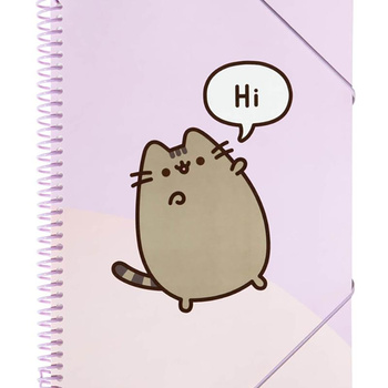 Pusheen - A4 binder with elastic band + 30 transparent shirts