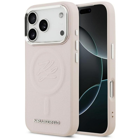 Karl Lagerfeld Initial & Metal Logo MagSafe - Case for iPhone 17 Pro (pink)