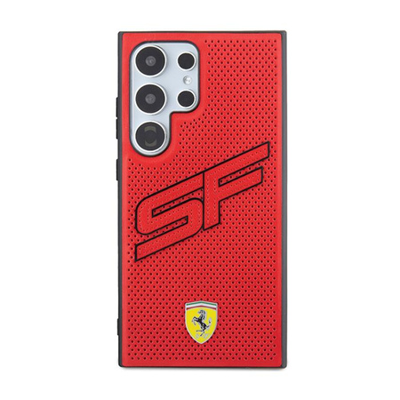 Ferrari Big SF Perforated - Étui Samsung Galaxy S24 Ultra (rouge)