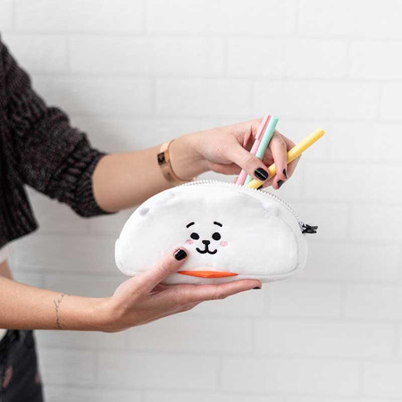 BT21 - Trousse à crayons en peluche pour les ustensiles RJ