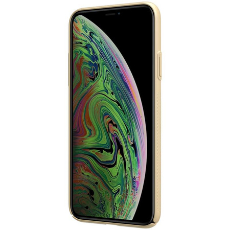 Nillkin Super Frosted Shield - Etui Apple iPhone 11 Pro z wycięciem na logo (Golden)