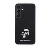 Karl Lagerfeld Saffiano Karl & Choupette Metal Pin - Samsung Galaxy S24+ Case (black)