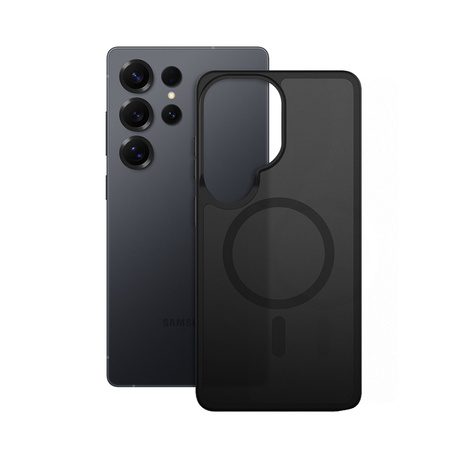 Crong Hybrid matt mágneses - MagSafe tok Samsung Galaxy S25 Ultra (fekete)