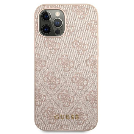 Guess 4G Metal Gold Logo - iPhone 12 / iPhone 12 Pro Case (pink)
