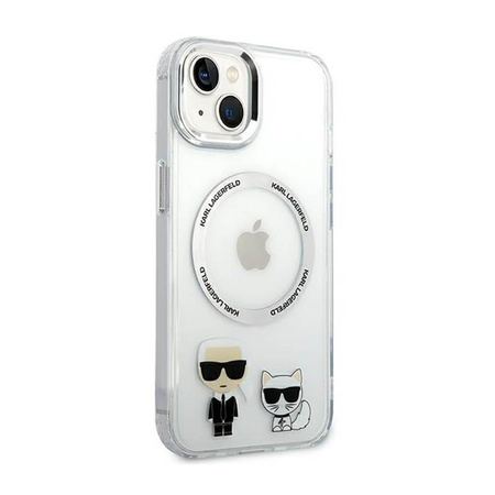Karl Lagerfeld Karl & Choupette Aluminium MagSafe - iPhone 14 Case (Transparent)