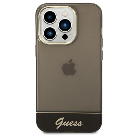 Guess Translucide - Coque iPhone 14 Pro Max (noir)