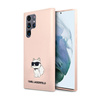 Karl Lagerfeld Silicone Choupette - Hülle für Samsung Galaxy S24 Ultra (Rosa)