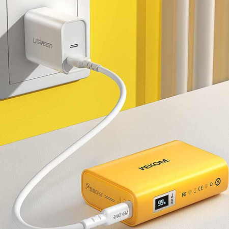 WEKOME WP-381 Tint Series - Power bank 10000 mAh Super Fast Charging USB-C PD 20W + USB-A QC3.0 22.5W (Żółty)